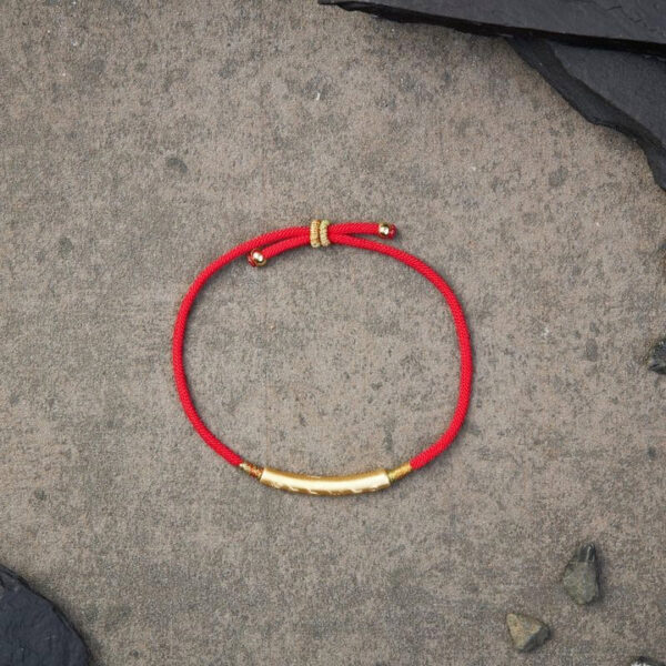 Tibetan Red String Bracelet - Buddhist Lucky Charm - Image 6