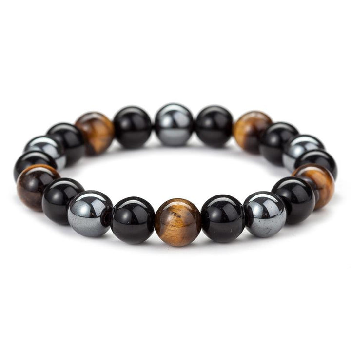 Triple Protection Bracelet - Tiger’s Eye, Obsidian, Hematite - Image 9