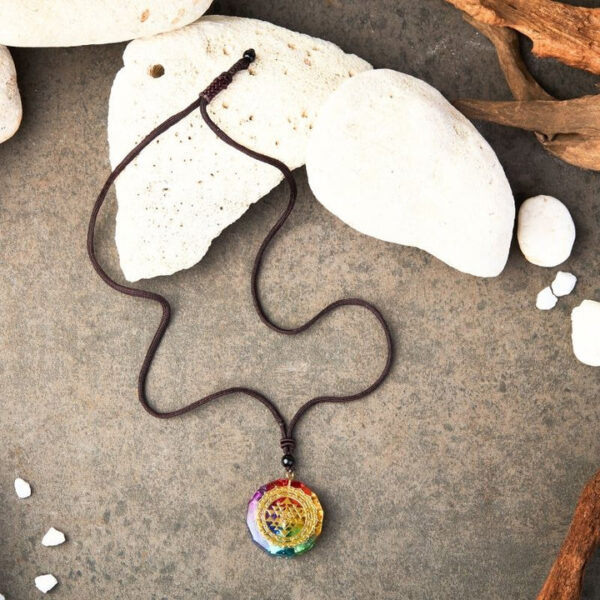 Chakra Orgonite Necklace - Balances Orgone Energy & EMF Protection - Image 4